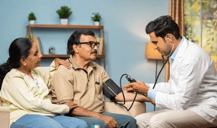 Doctor with patient